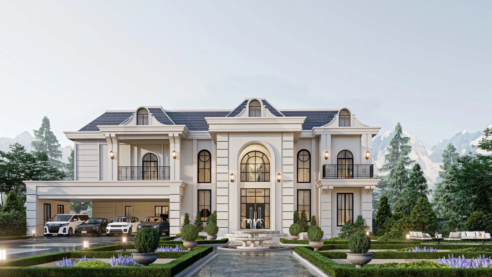 แบบบ้าน Modern Classic สไตล์Classic 2 ชั้น 5 ห้องนอน สร้างบนที่ดินของคุณ โดย SMART HOUSE รับสร้างบ้านมหาสารคาม