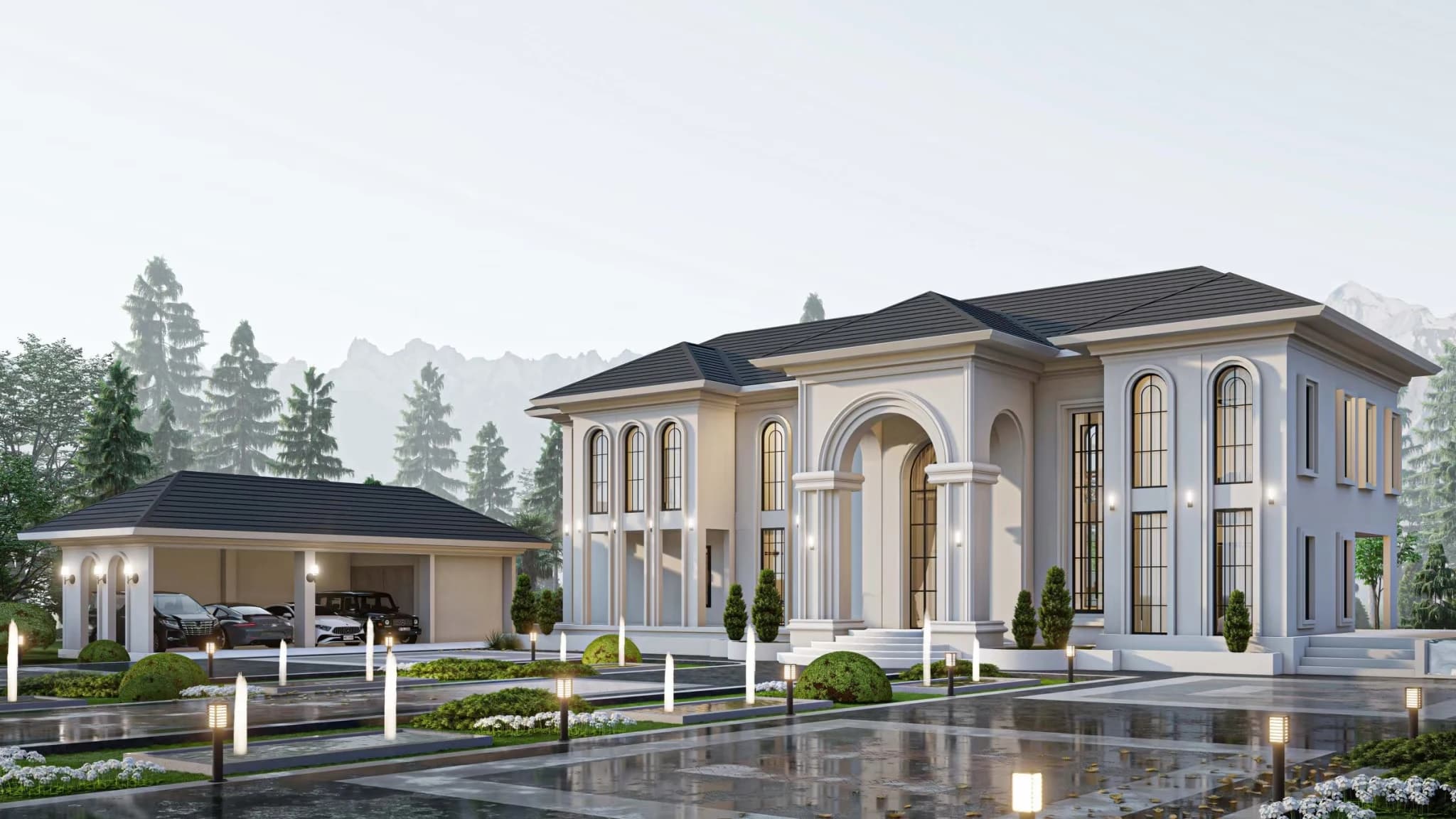 แบบบ้าน Emmaline 02 สไตล์Contemporary 2 ชั้น 5 ห้องนอน สร้างบนที่ดินของคุณ โดย SMART HOUSE รับสร้างบ้านมหาสารคาม