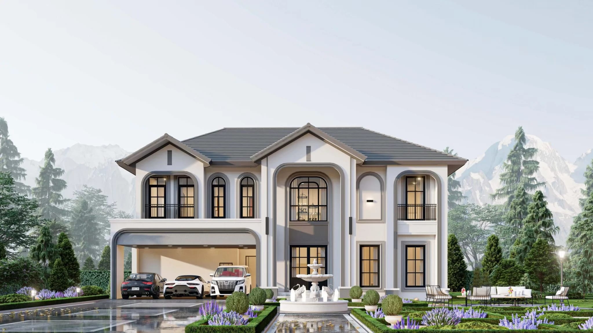 แบบบ้าน Peony สไตล์Contemporary 2 ชั้น 4 ห้องนอน สร้างบนที่ดินของคุณ โดย SMART HOUSE รับสร้างบ้านมหาสารคาม