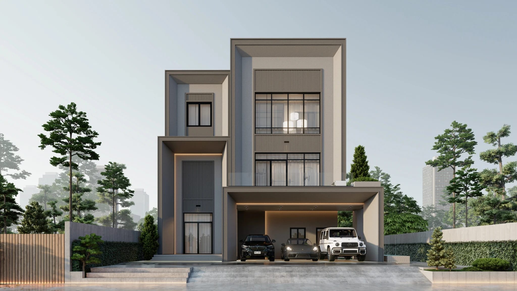 แบบบ้าน The Majestic 07 สไตล์Modern 2 ชั้น 4 ห้องนอน สร้างบนที่ดินของคุณ โดย SMART HOUSE รับสร้างบ้านมหาสารคาม