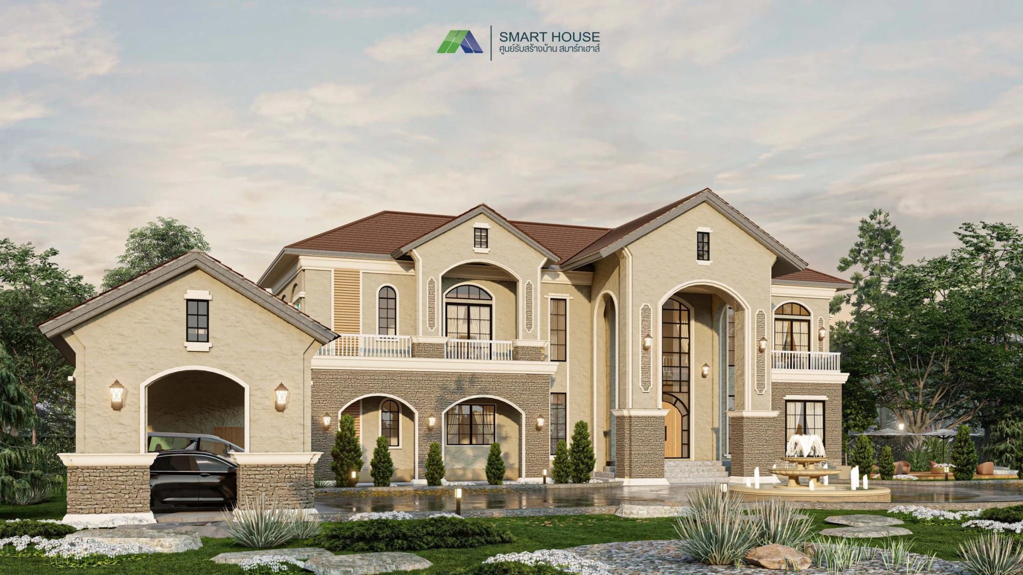 แบบบ้าน Venita 01 สไตล์Modern 2 ชั้น 5 ห้องนอน สร้างบนที่ดินของคุณ โดย SMART HOUSE รับสร้างบ้านมหาสารคาม