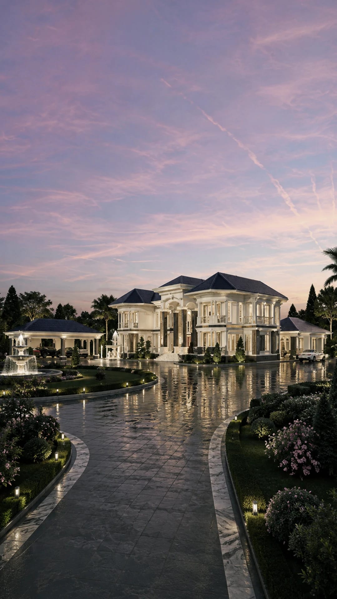 Neoclassical House custom home design in Luxury style, 2 storeys, 5 bedrooms, built on your own land by SMART HOUSE, custom home builder in Maha Sarakham