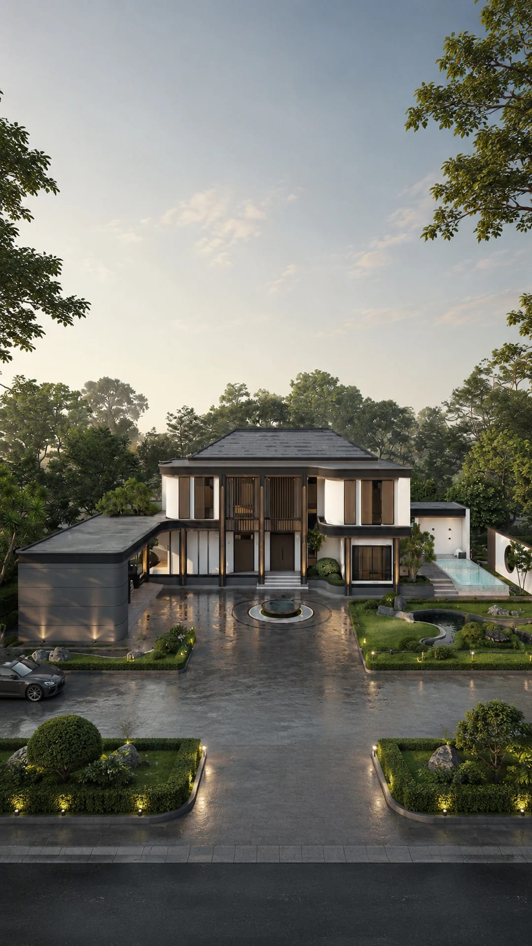 แบบบ้าน Paradise House สไตล์Contemporary 2 ชั้น 6 ห้องนอน สร้างบนที่ดินของคุณ โดย SMART HOUSE รับสร้างบ้านมหาสารคาม